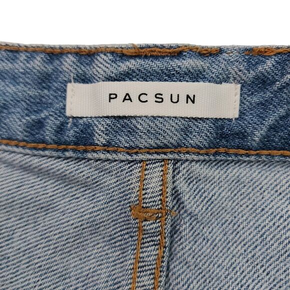 Pacsun 90's Boyfriend Jeans Womens 22 Blue Y2K Cotton Distressed Premium Denim - Picture 10 of 12